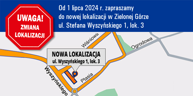 www zmiana lokalizacji Zielona Góra 18.06.2024